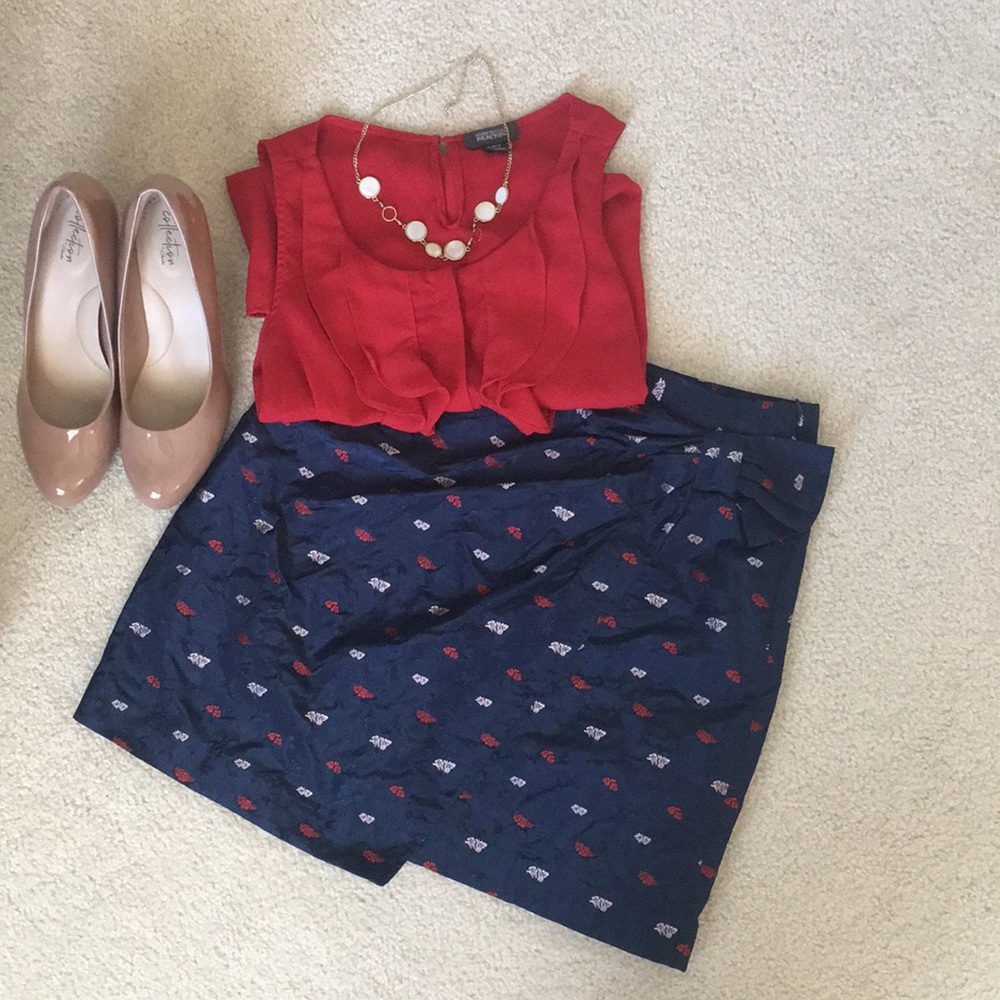 Navy Banana Republic Skirt